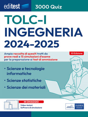 cover image of EBOOK- EdiTest TOLC-I Ingegneria--3000 Quiz